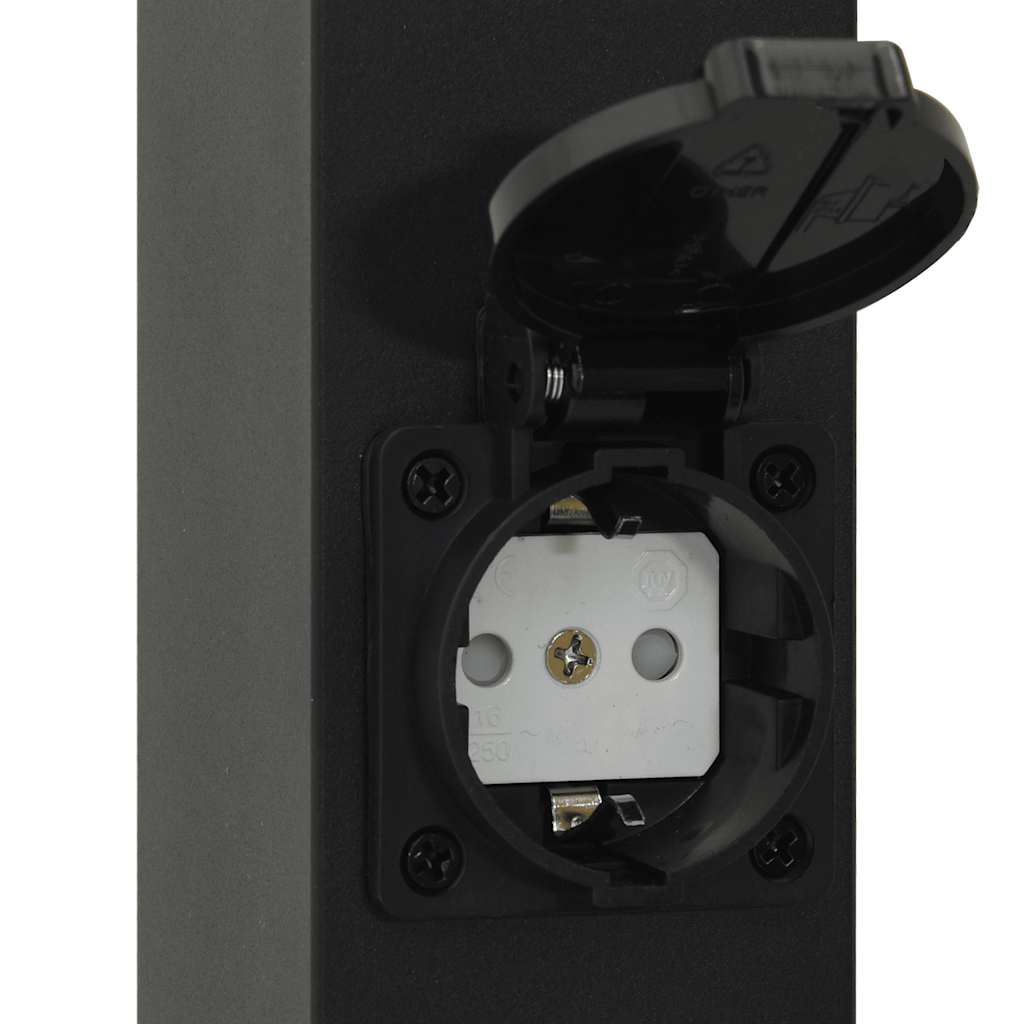 Pollerleuchte Mit Auslass 110 Cm Schwarz Ip44