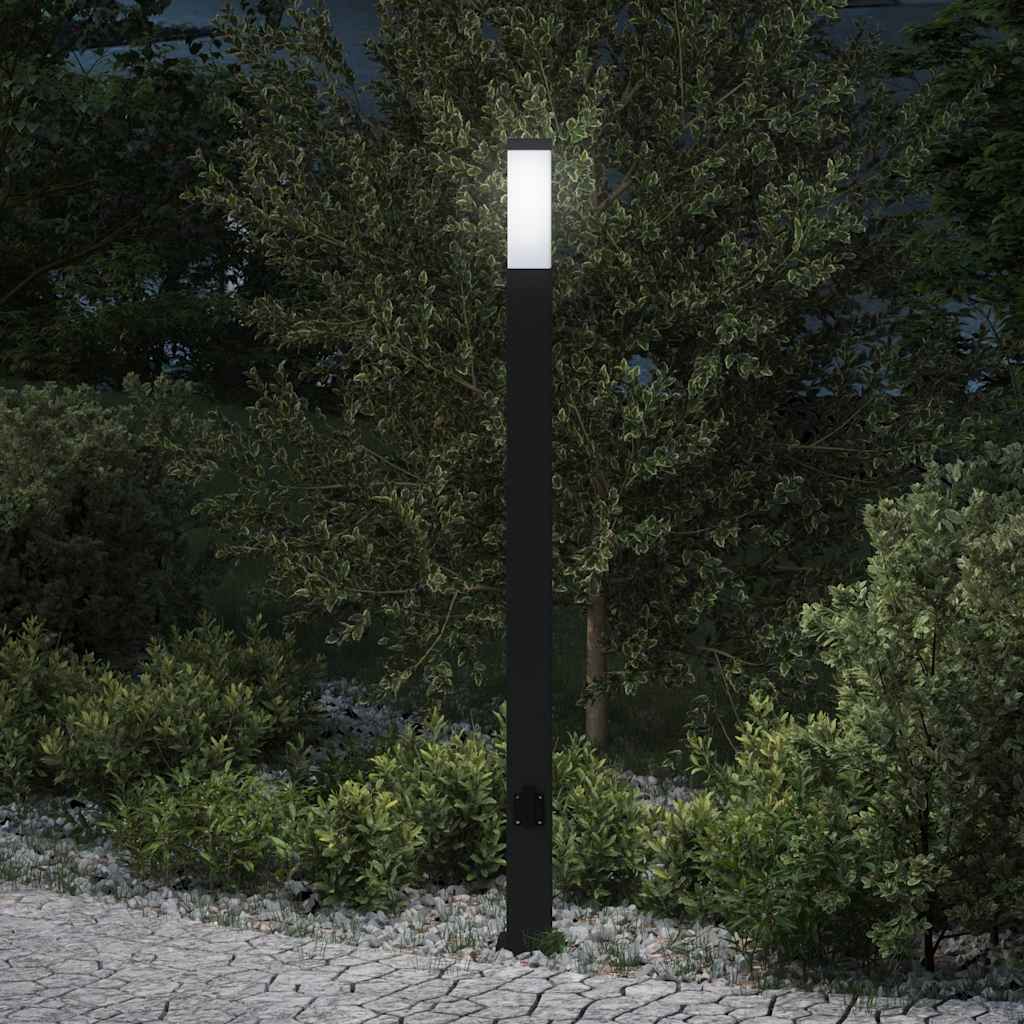 Pollerleuchte Mit Auslass 110 Cm Schwarz Ip44