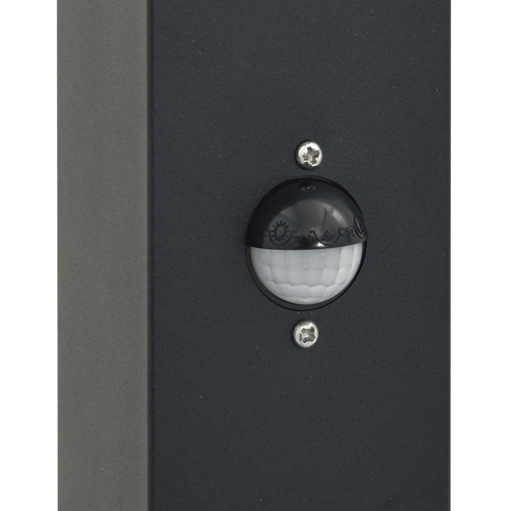 Pollerleuchten Mit Sensor&Steckdose 3 Stk. 50 Cm Schwarz Ip44