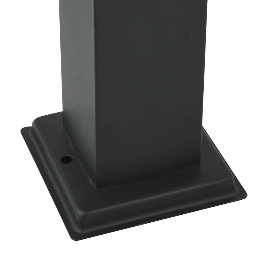 Pollerleuchten Mit Sensor&Steckdose 3 Stk. 110 Cm Schwarz Ip44