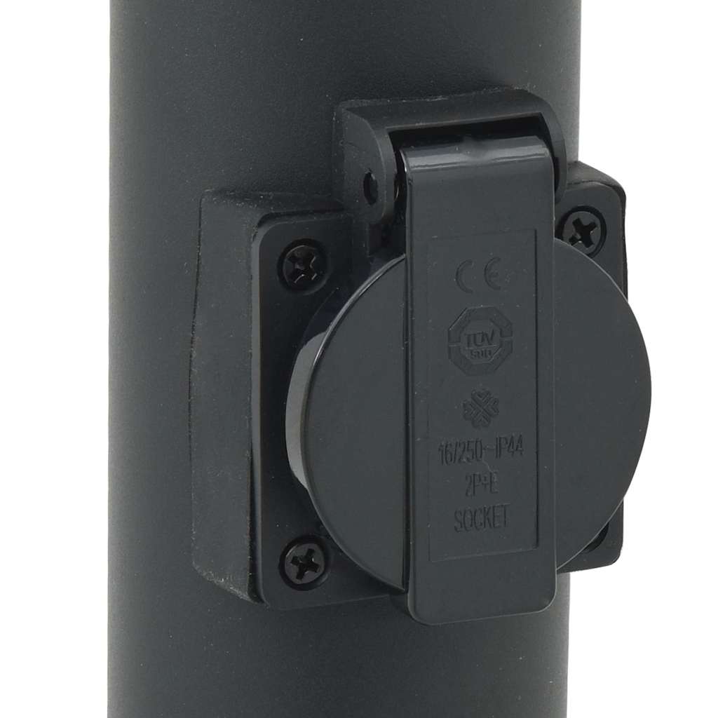 Pollerleuchte Mit Auslass 120 Cm Schwarz Ip44