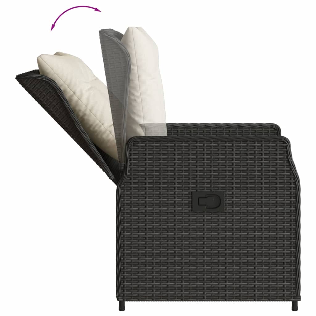 9-Tlg. Garten-Essgruppe Mit Kissen Poly Rattan