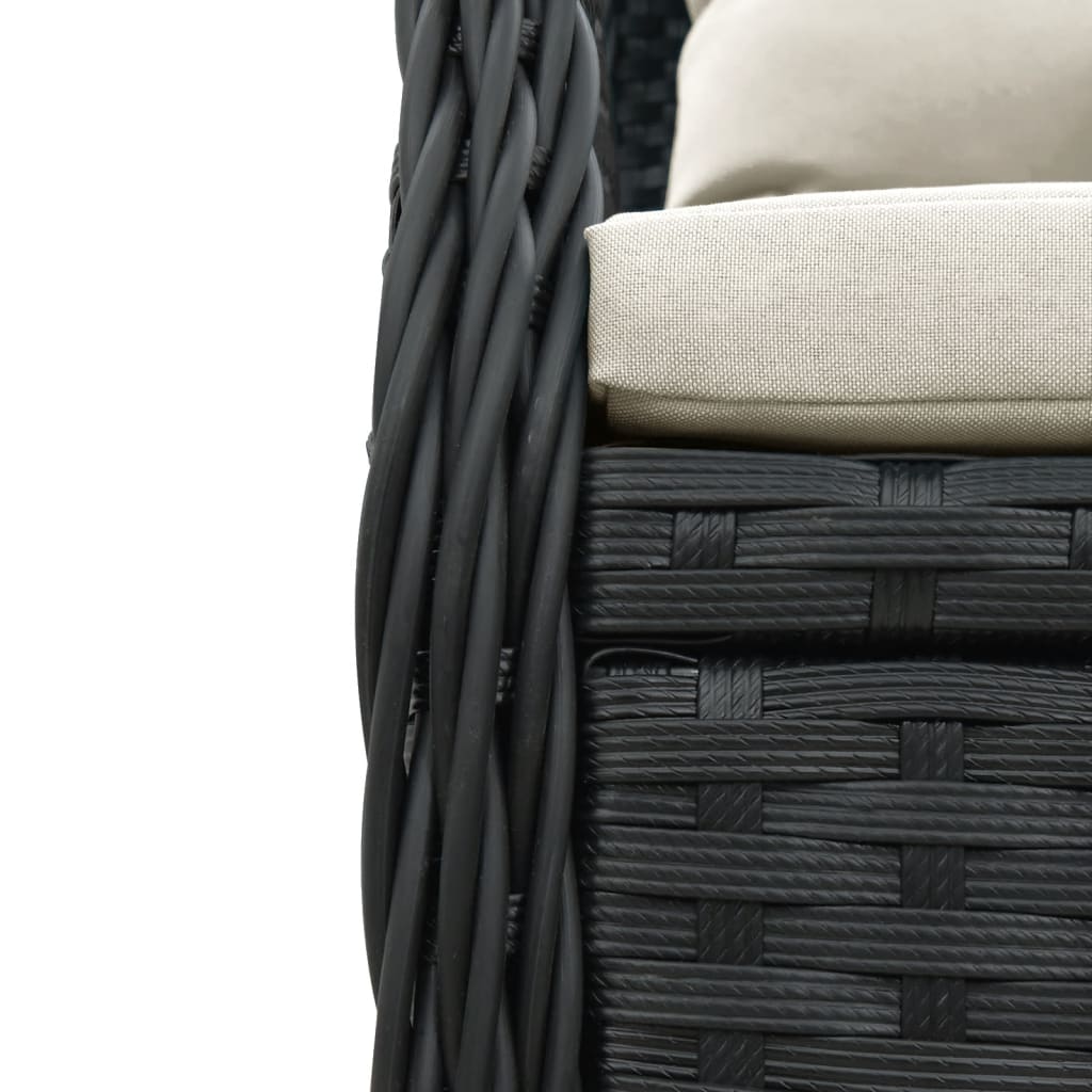 9-Tlg. Garten-Essgruppe Mit Kissen Poly Rattan