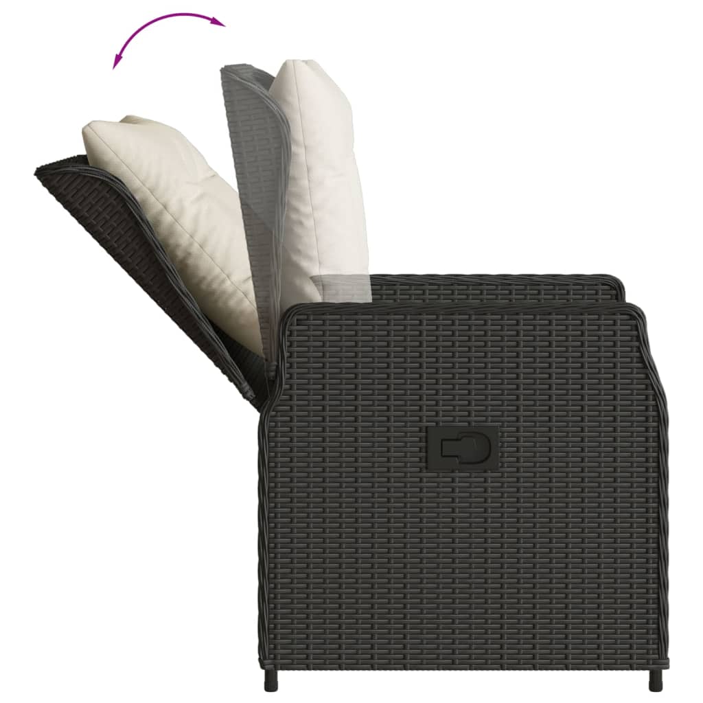 5-Tlg. Garten-Essgruppe Mit Kissen Poly Rattan
