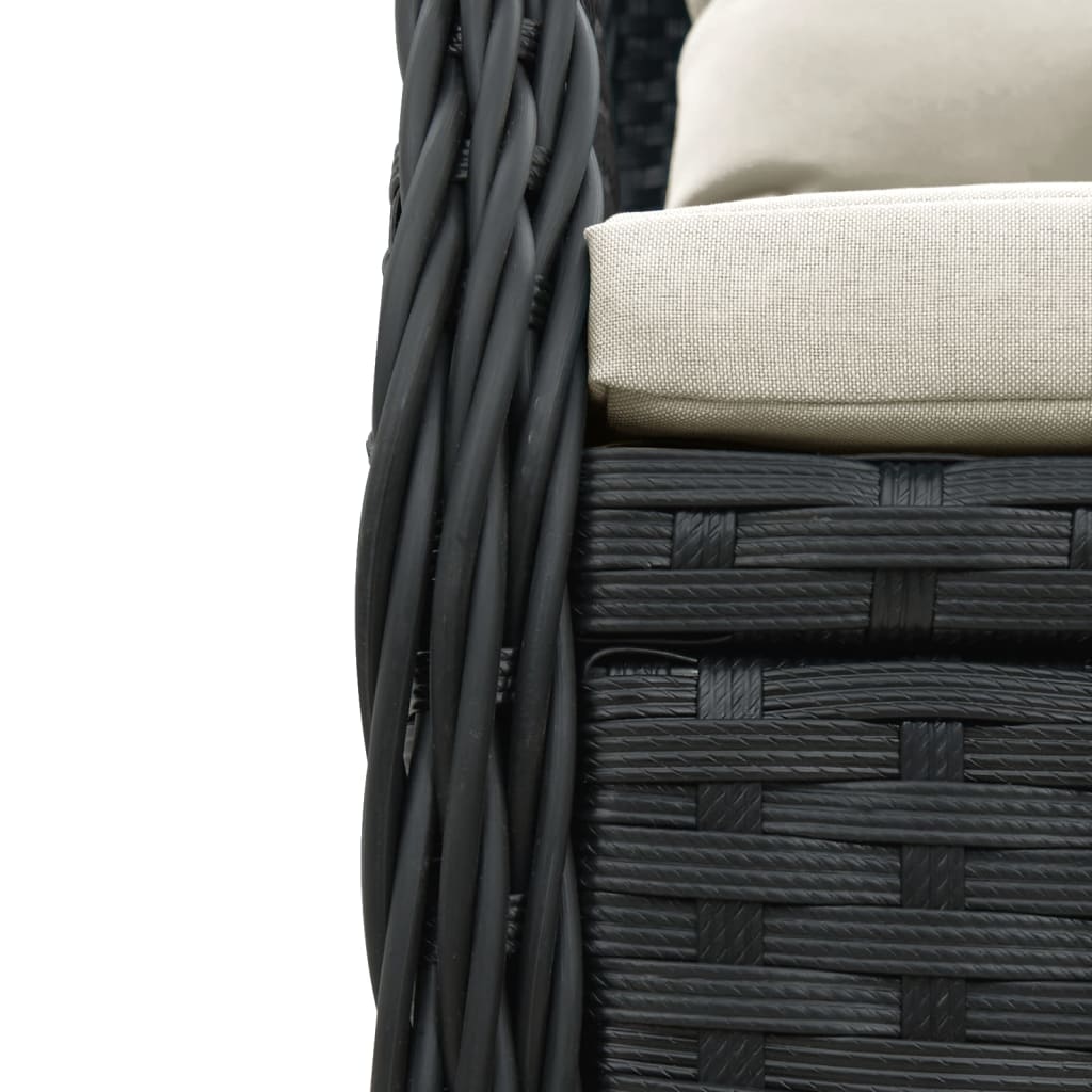 5-Tlg. Garten-Essgruppe Mit Kissen Poly Rattan