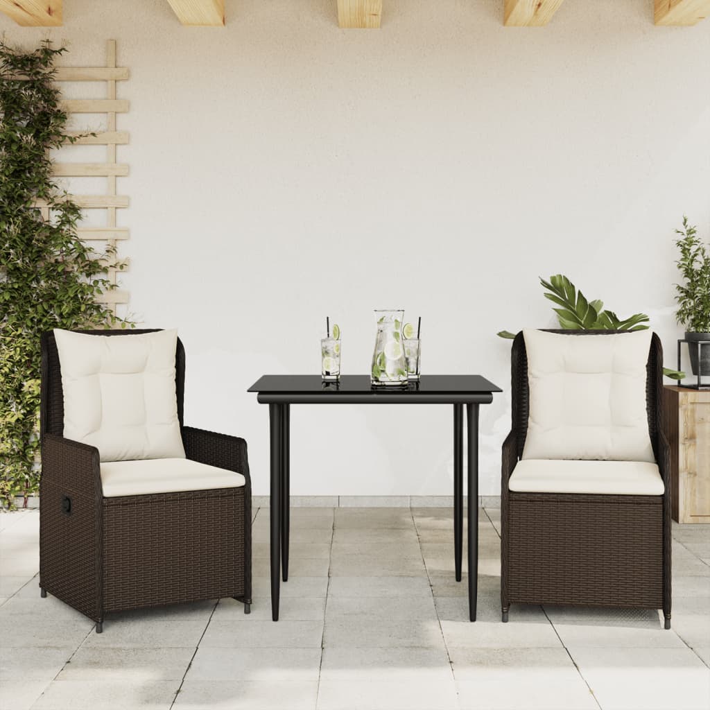 5-Tlg. Garten-Essgruppe Mit Kissen Poly Rattan