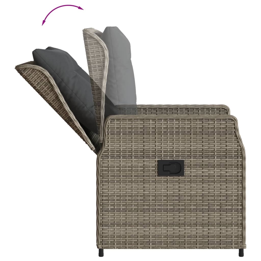 9-Tlg. Garten-Essgruppe Mit Kissen Poly Rattan