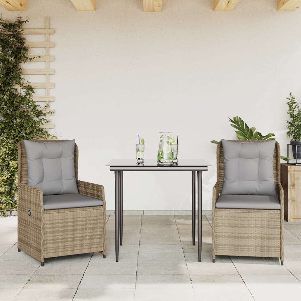 5-Tlg. Garten-Essgruppe Mit Kissen Poly Rattan