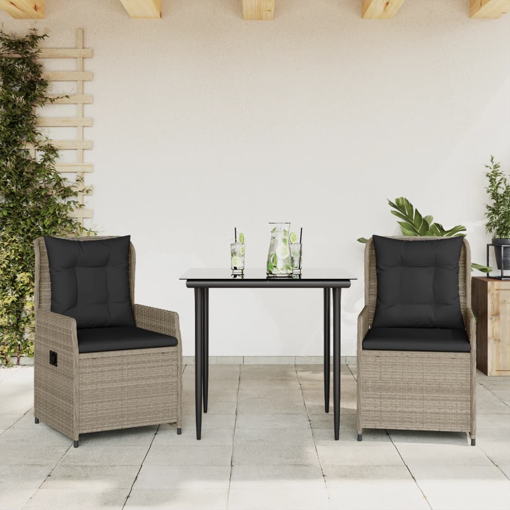 5-Tlg. Garten-Essgruppe Mit Kissen Poly Rattan