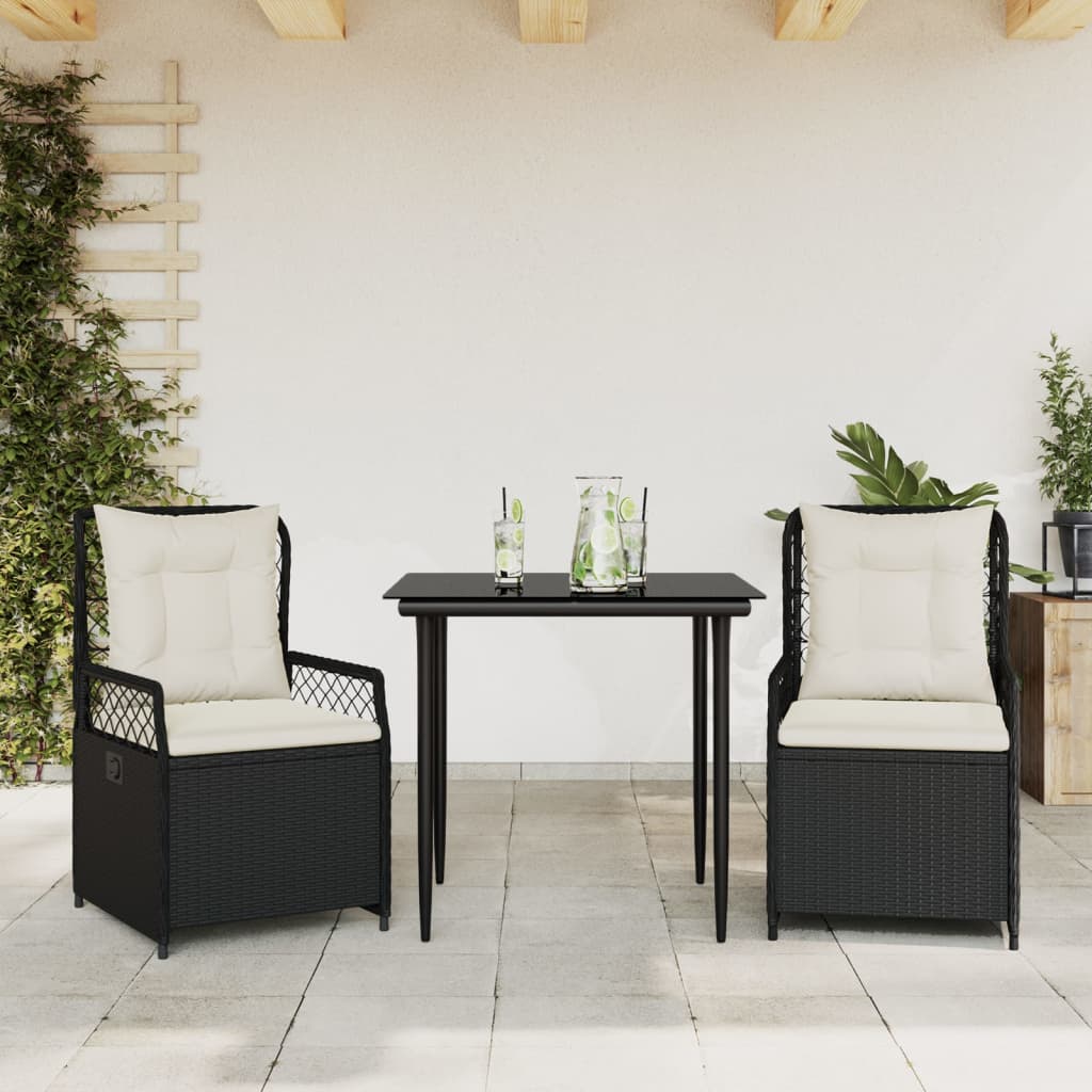 5-Tlg. Garten-Essgruppe Mit Kissen Poly Rattan