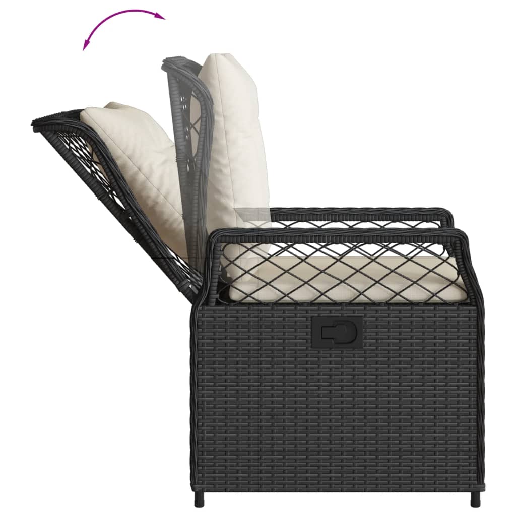 7-Tlg. Garten-Essgruppe Mit Kissen Poly Rattan