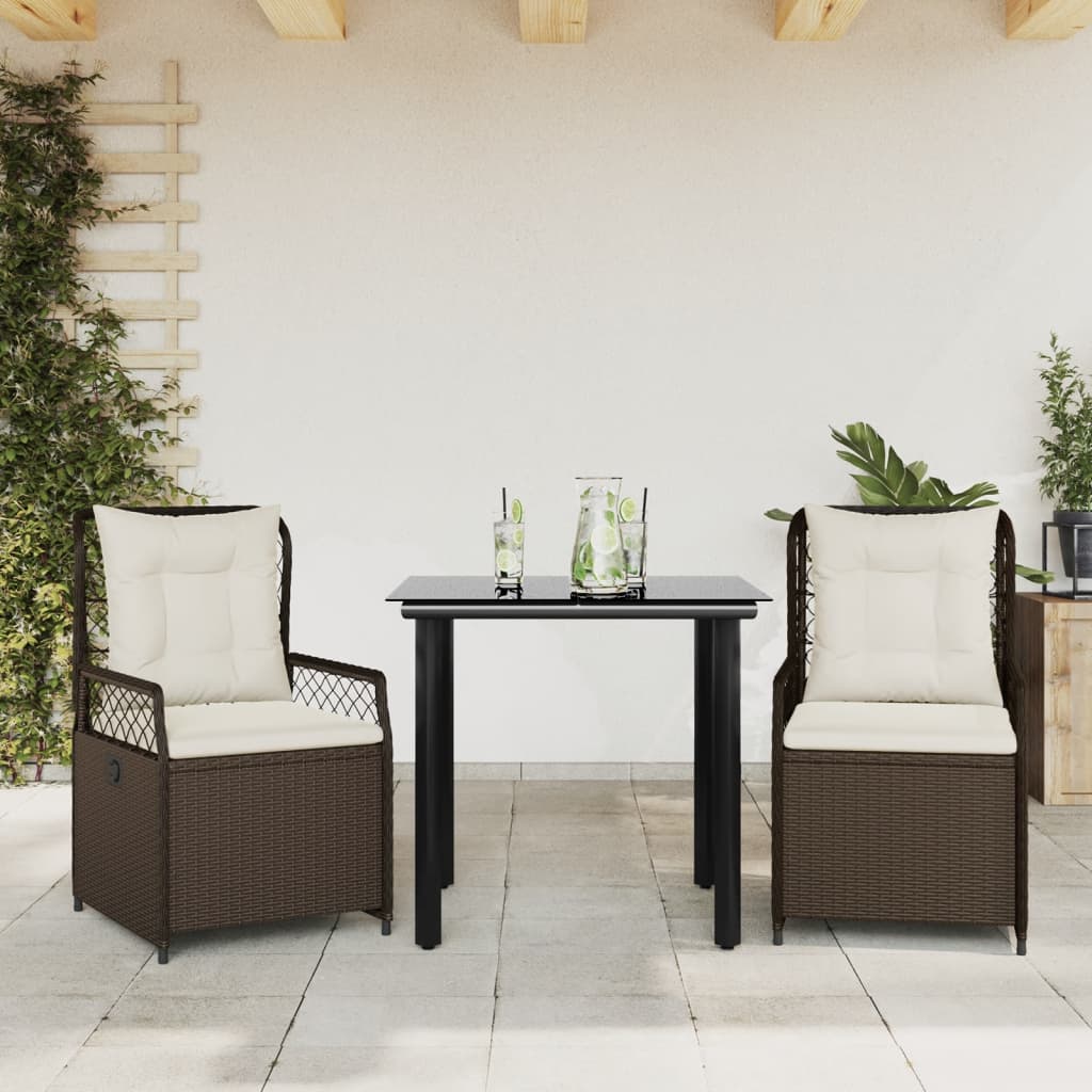 7-Tlg. Garten-Essgruppe Mit Kissen Poly Rattan