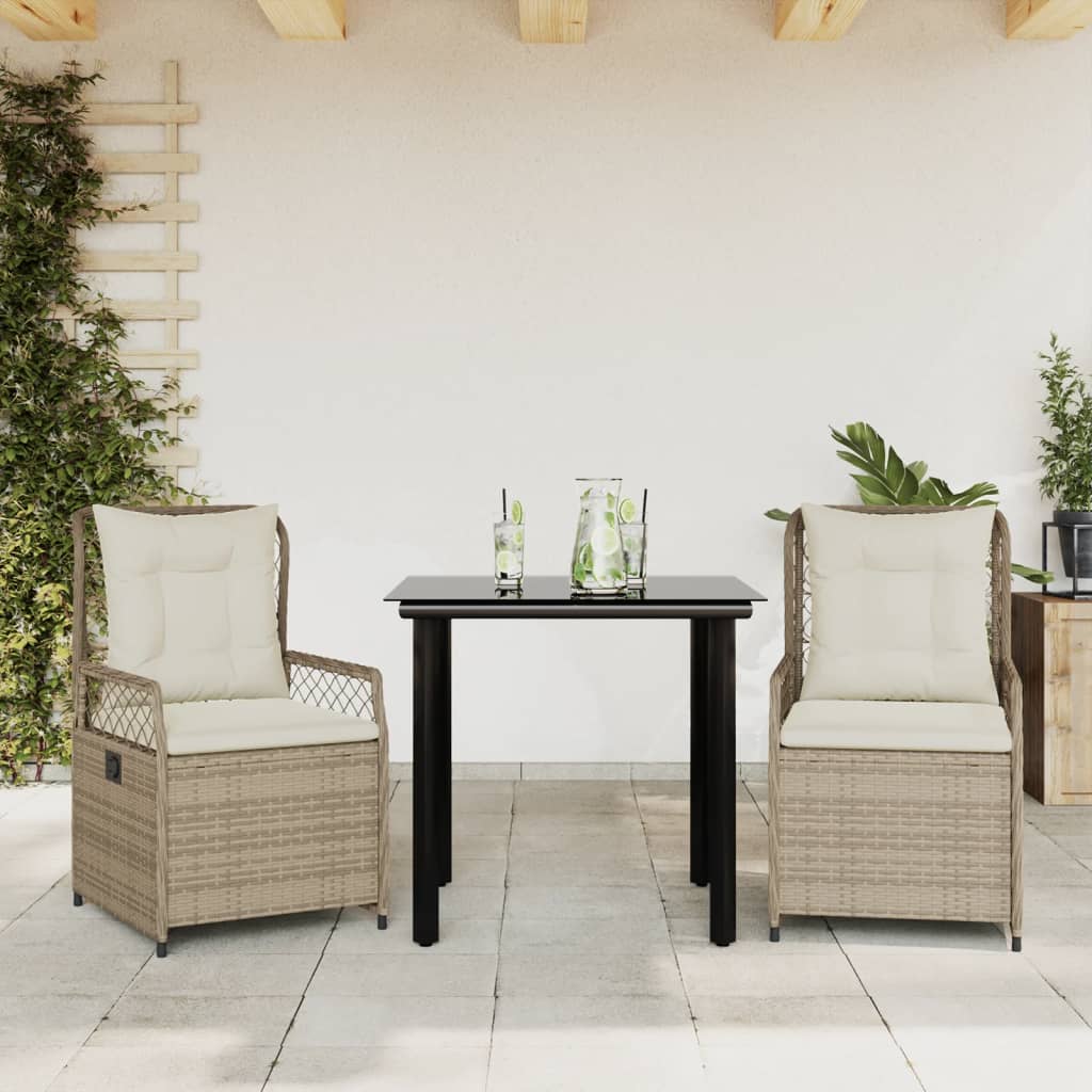 7-Tlg. Garten-Essgruppe Mit Kissen Poly Rattan