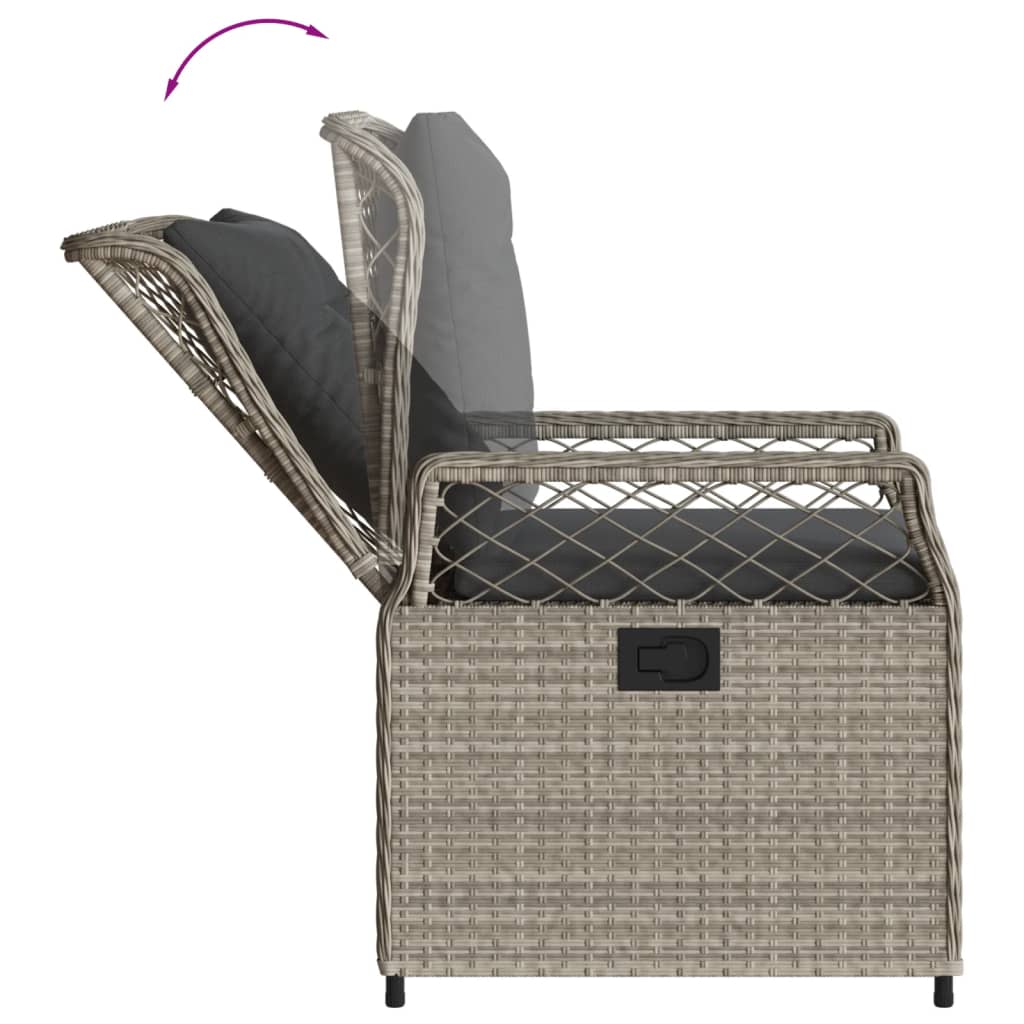 5-Tlg. Garten-Essgruppe Mit Kissen Poly Rattan