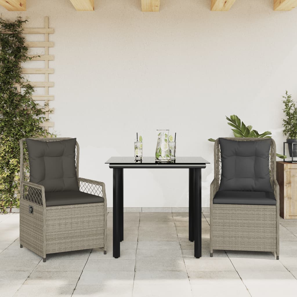7-Tlg. Garten-Essgruppe Mit Kissen Poly Rattan