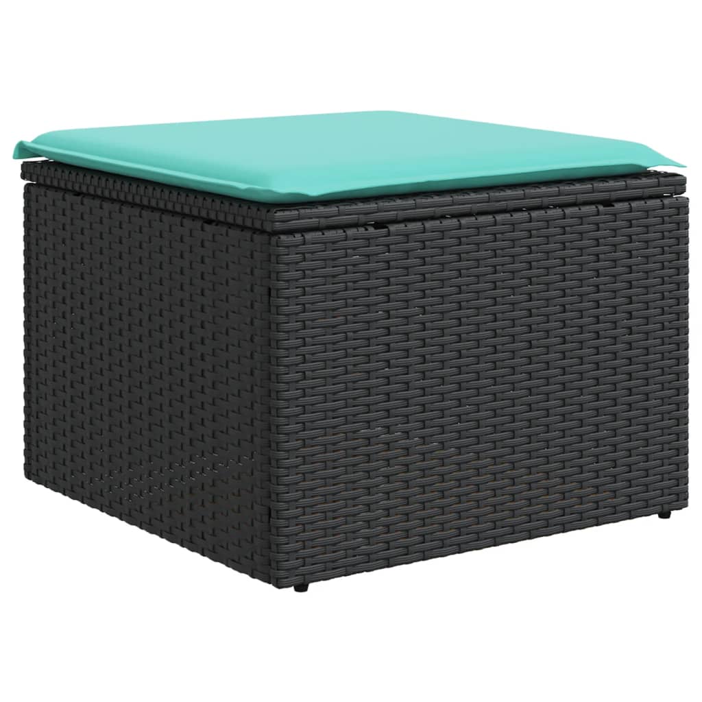 8-Teiliges Gartensofa-Set Mit Kissen, Es Polyrattan