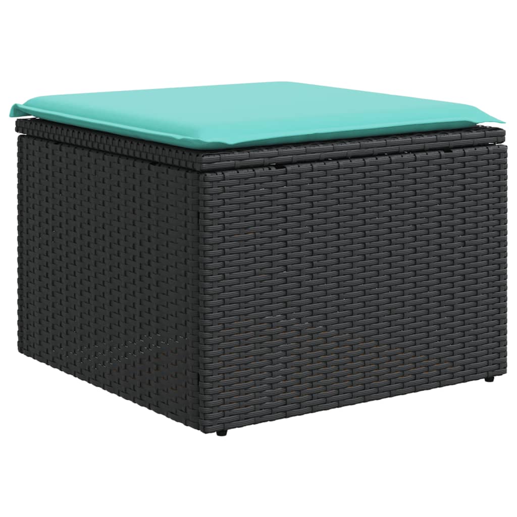 8-Teiliges Gartensofa-Set Mit Kissen, Es Polyrattan