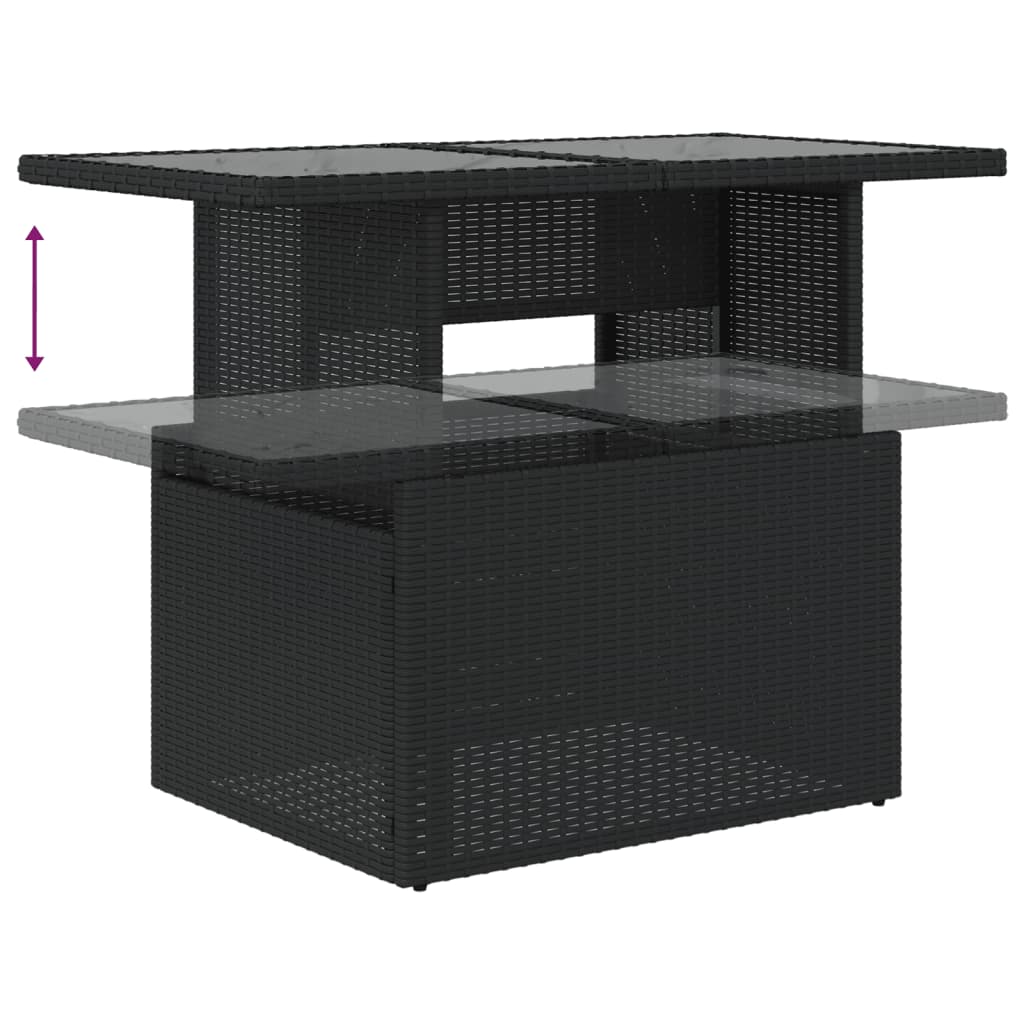 8-Teiliges Gartensofa-Set Mit Kissen, Es Polyrattan