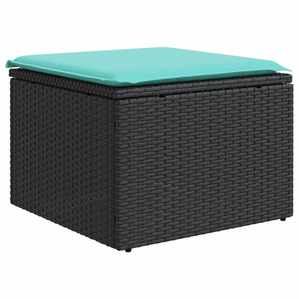 9-Teiliges Gartensofa-Set Mit Kissen, Es Polyrattan