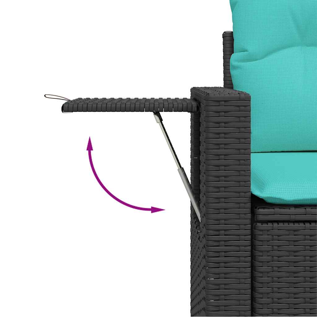 7-Teiliges Gartensofa-Set Mit Kissen, Es Polyrattan