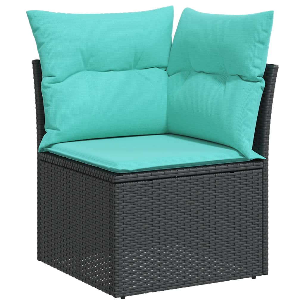 5-Teiliges Gartensofa-Set Mit Kissen, Es Polyrattan