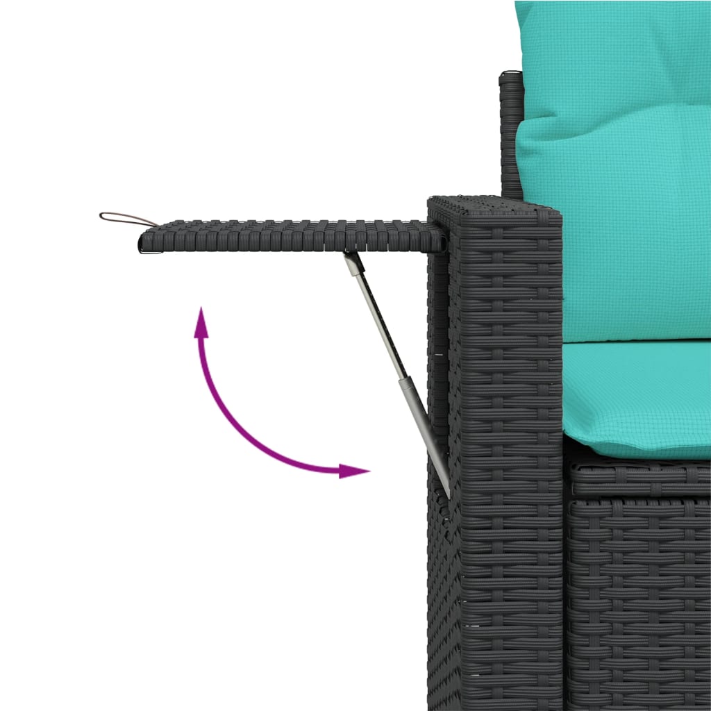 5-Teiliges Gartensofa-Set Mit Kissen, Es Polyrattan