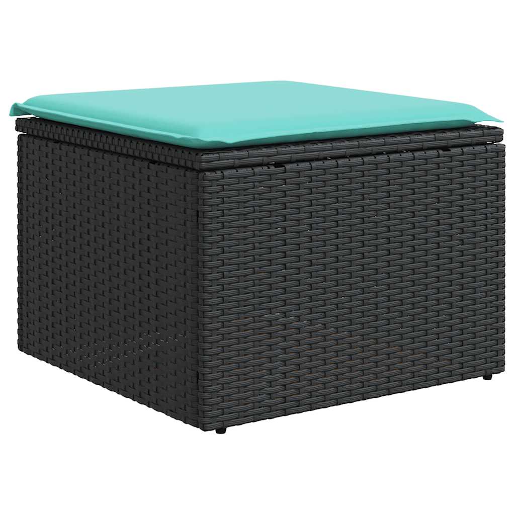 6-Teiliges Gartensofa-Set Mit Kissen, Es Polyrattan