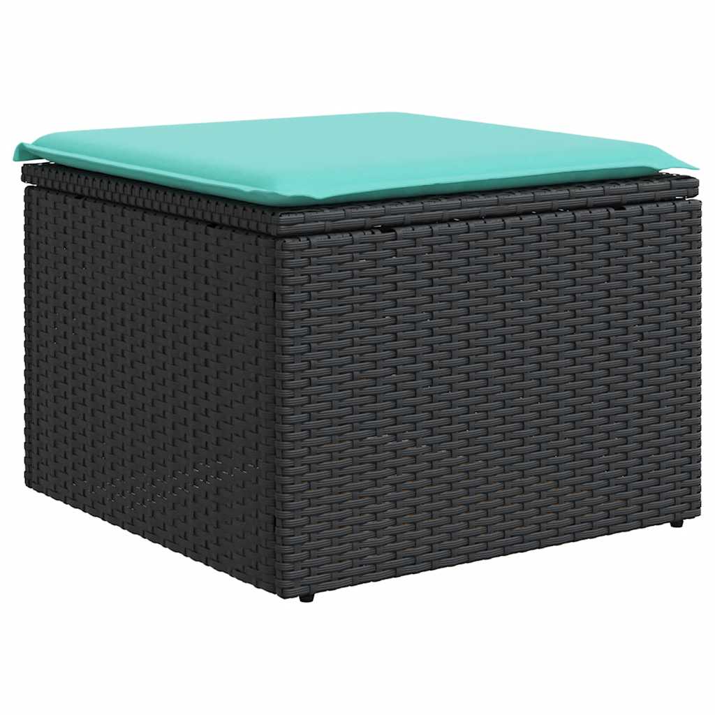 8-Teiliges Gartensofa-Set Mit Kissen, Es Polyrattan