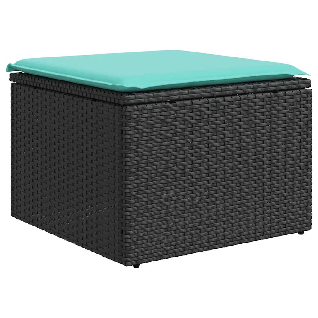 8-Teiliges Gartensofa-Set Mit Kissen, Es Polyrattan