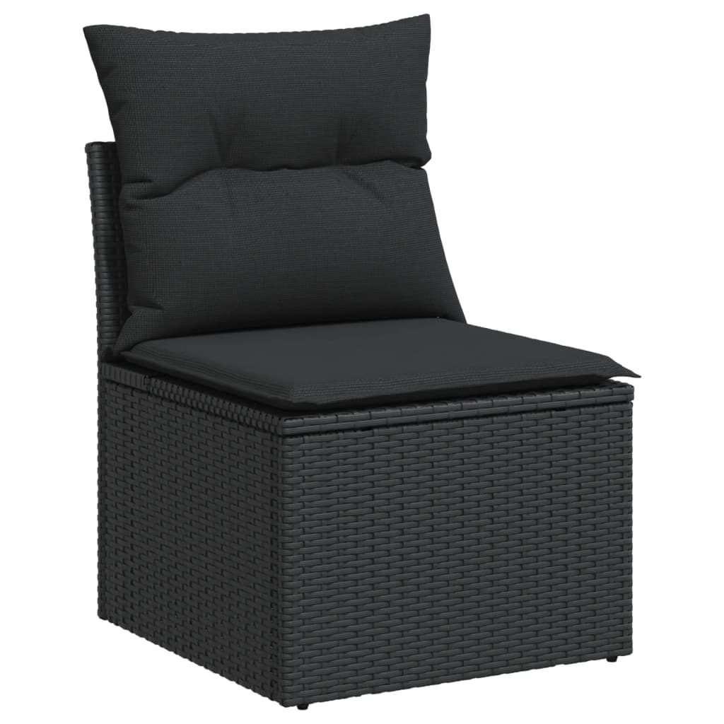 10-Tlg. Garten-Sofagarnitur Mit Kissen Poly Rattan