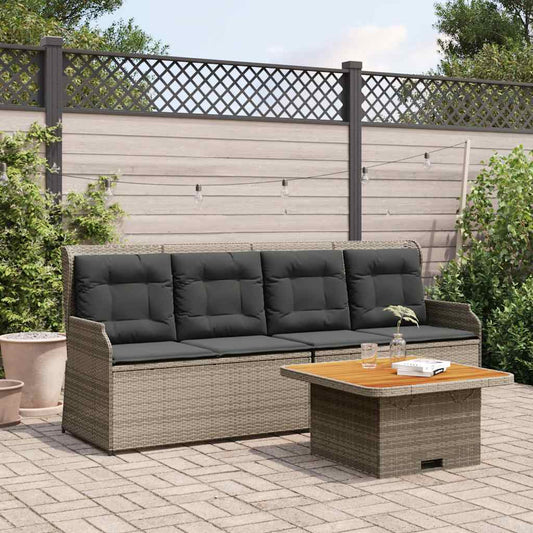 3-Tlg. Garten-Lounge-Set Mit Kissen Poly Rattan