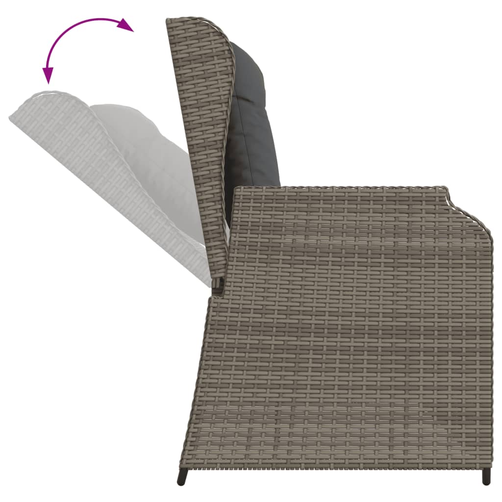 6-Tlg. Garten-Lounge-Set Mit Kissen Poly Rattan