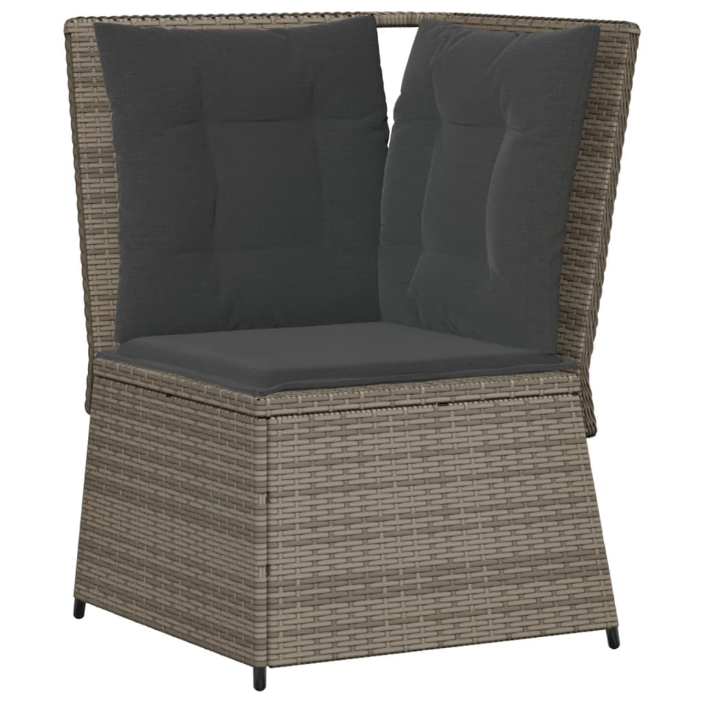 5-Tlg. Garten-Lounge-Set Mit Kissen Poly Rattan