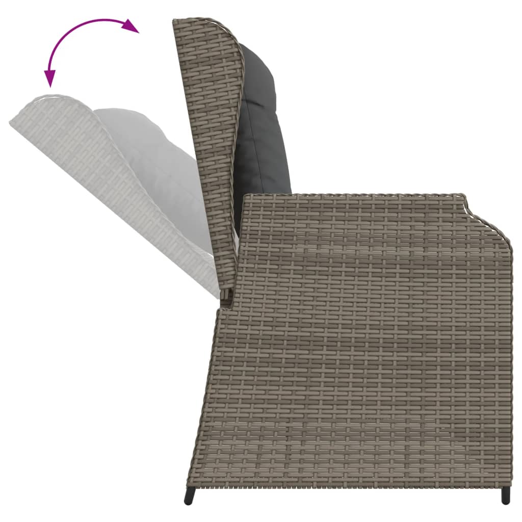 5-Tlg. Garten-Lounge-Set Mit Kissen Poly Rattan