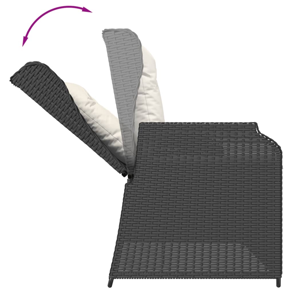 6-Tlg. Garten-Lounge-Set Mit Kissen Poly Rattan