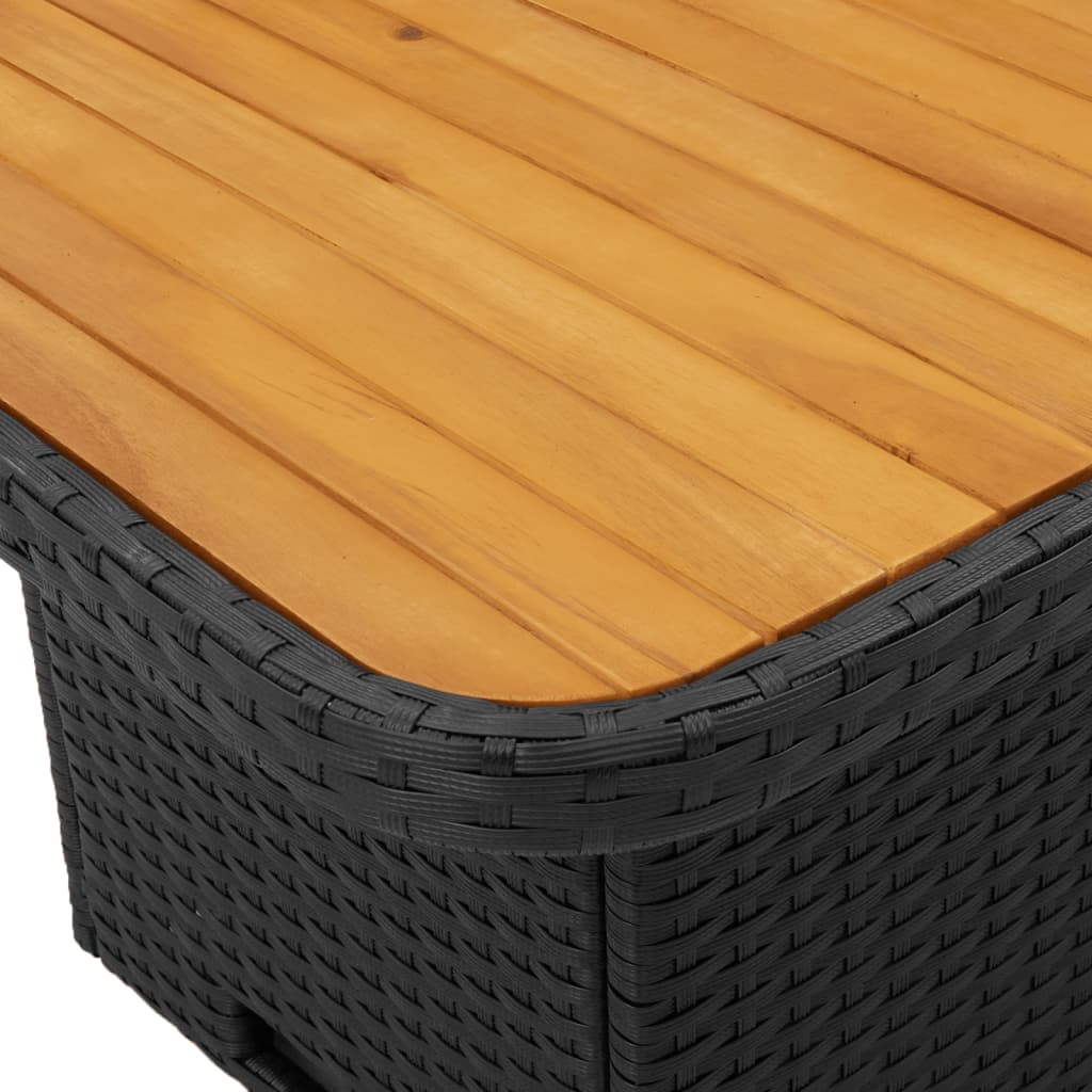 3-Tlg. Garten-Lounge-Set Mit Kissen Poly Rattan