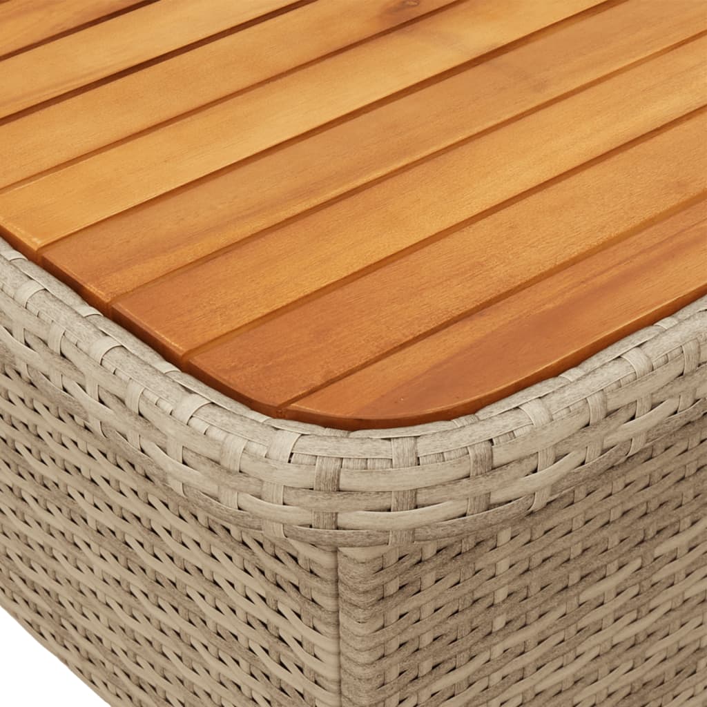 5-Tlg. Garten-Lounge-Set Mit Kissen Beige Poly Rattan