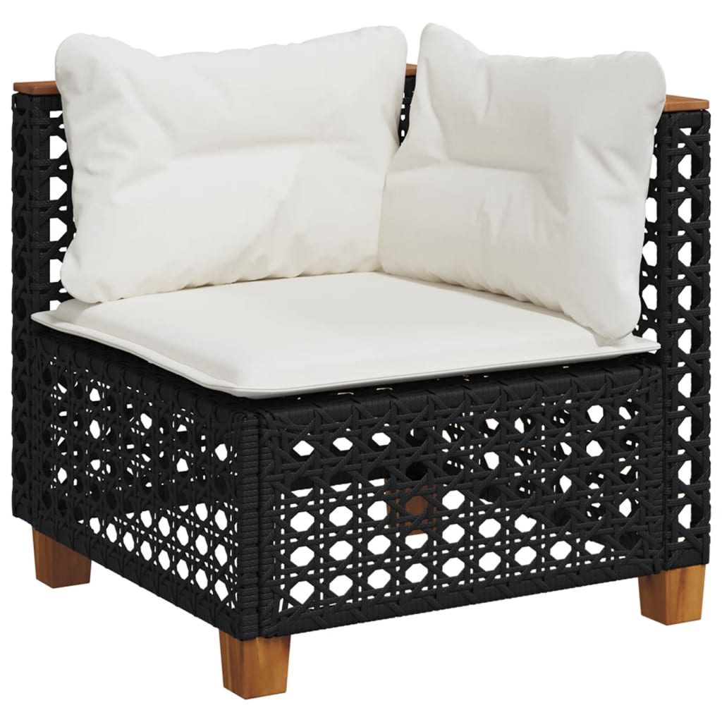 7-Tlg. Garten-Sofagarnitur Mit Kissen Poly Rattan