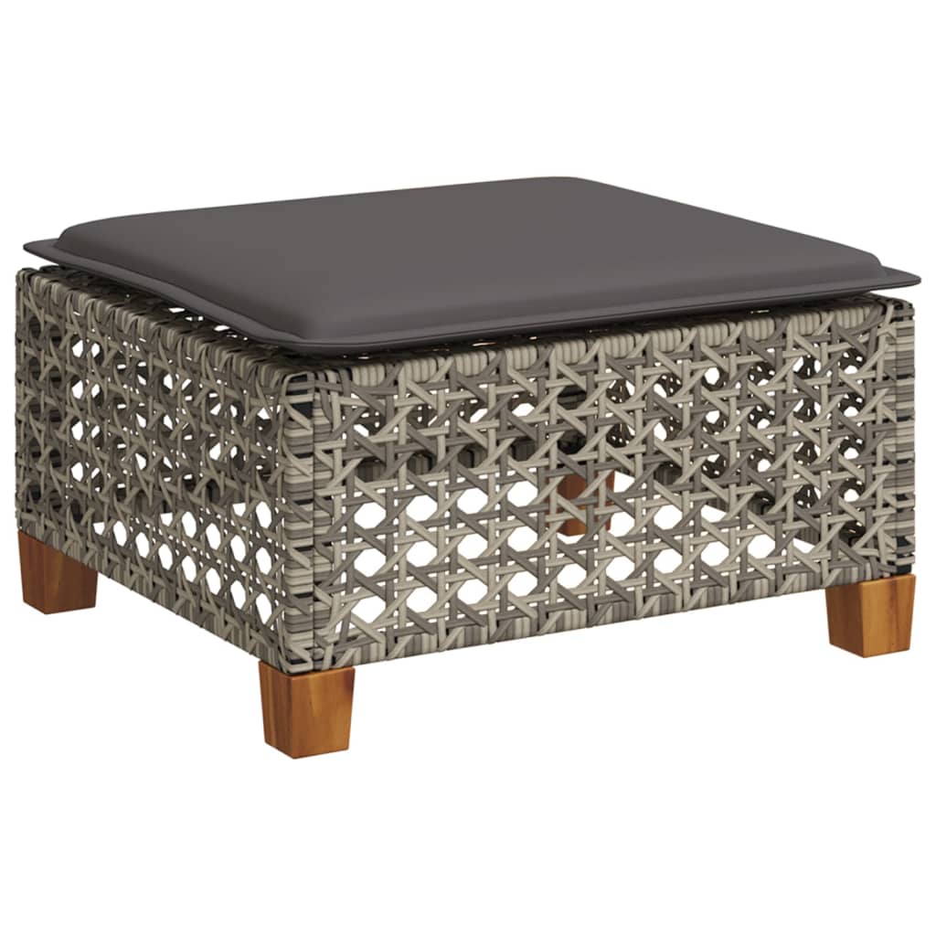 4-Tlg. Garten-Sofagarnitur Mit Kissen Poly Rattan