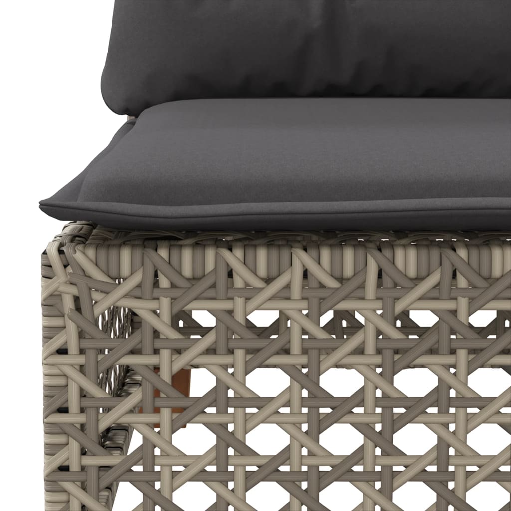 4-Tlg. Garten-Sofagarnitur Mit Kissen Poly Rattan