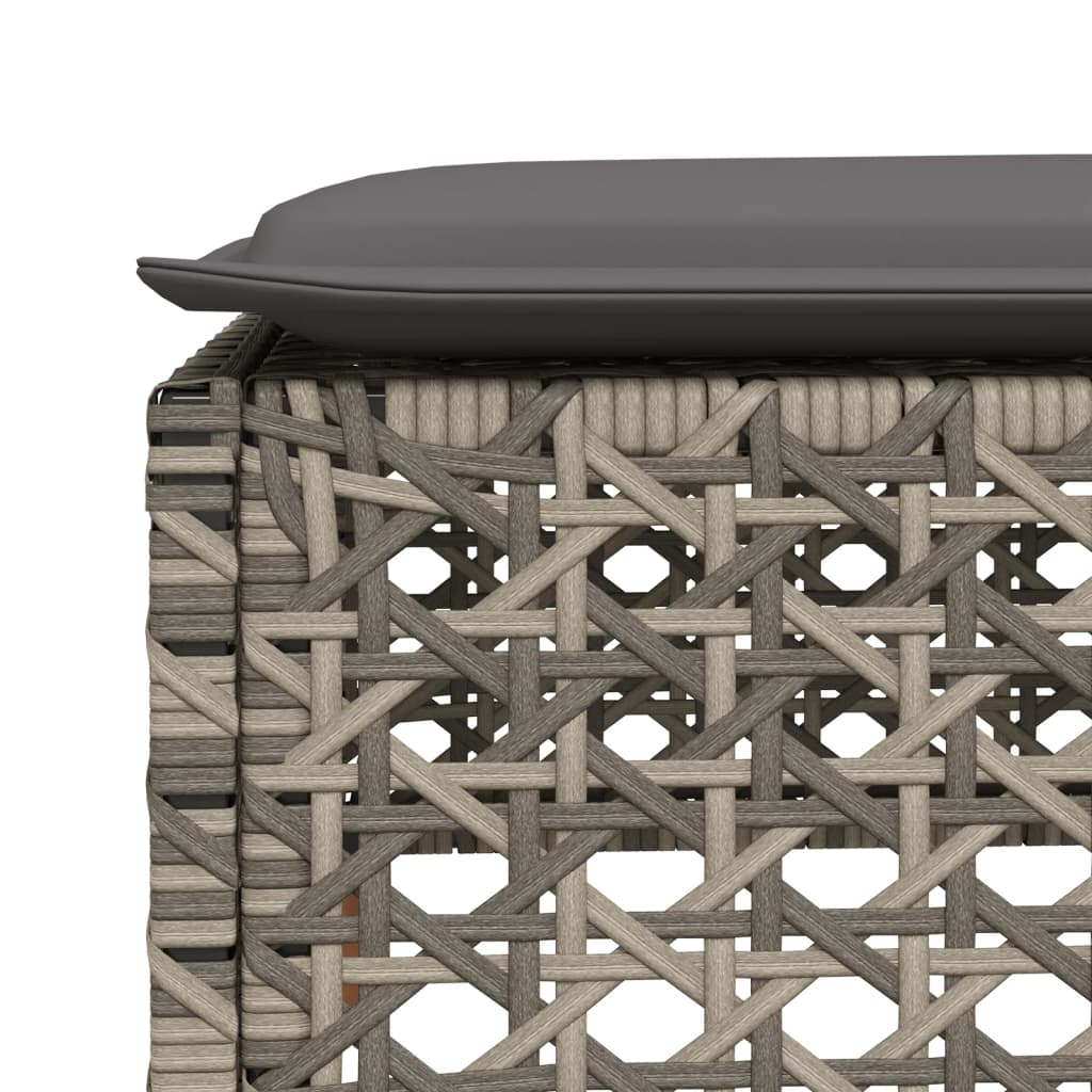 4-Tlg. Garten-Sofagarnitur Mit Kissen Poly Rattan