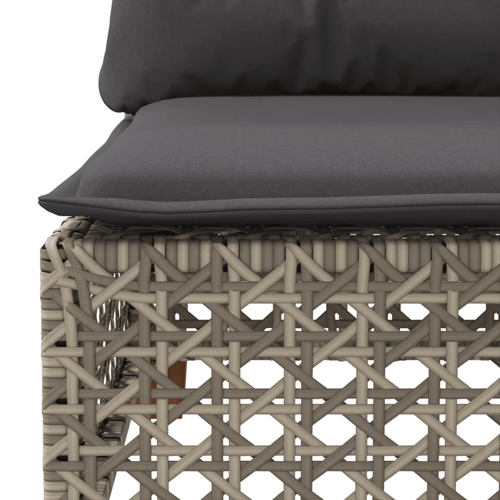 5-Tlg. Garten-Sofagarnitur Mit Kissen Poly Rattan