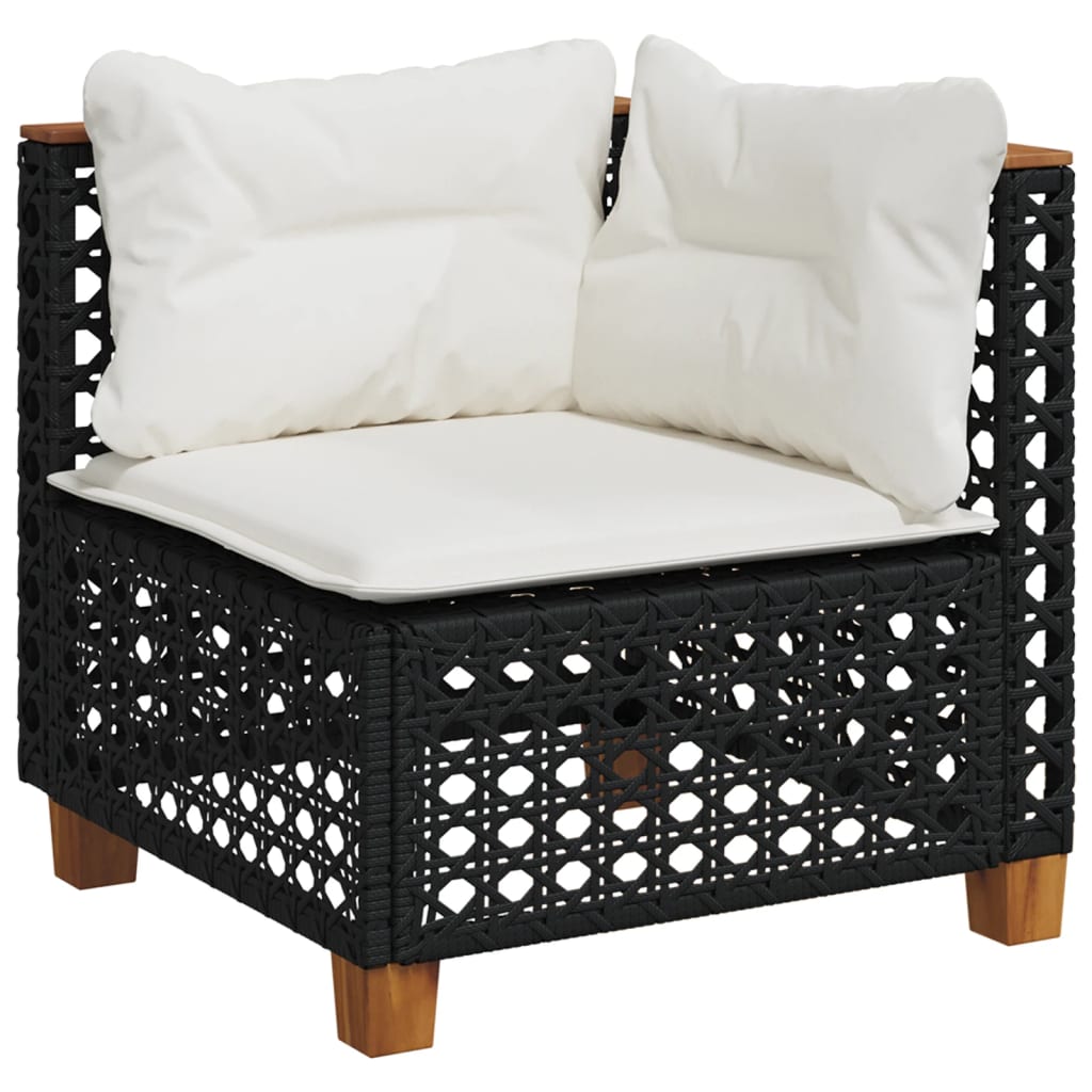 10-Tlg. Garten-Sofagarnitur Mit Kissen Poly Rattan