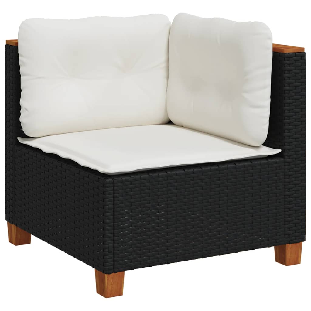 10-Tlg. Garten-Sofagarnitur Mit Kissen Poly Rattan