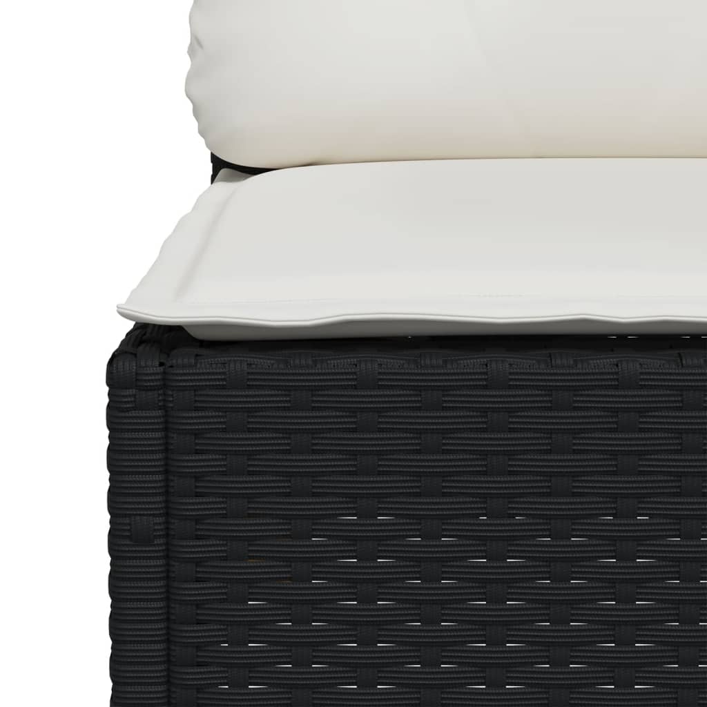 10-Tlg. Garten-Sofagarnitur Mit Kissen Poly Rattan