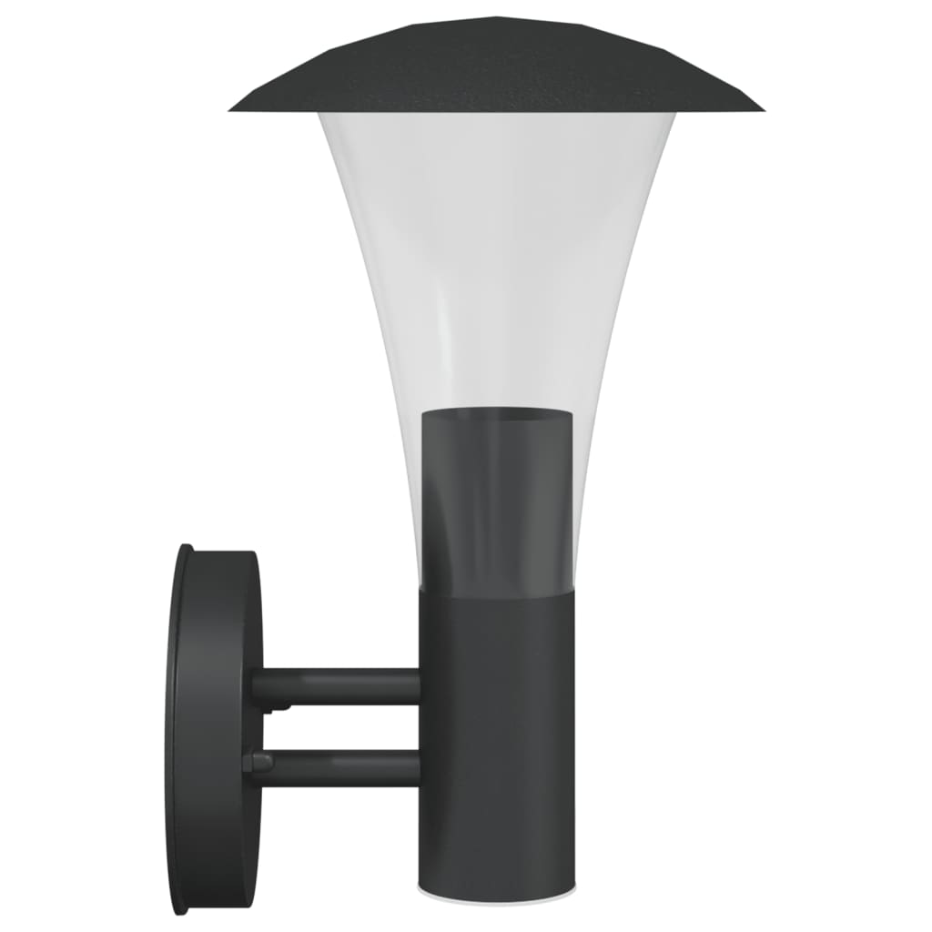Außenwandleuchte Edelstahl Schwarz