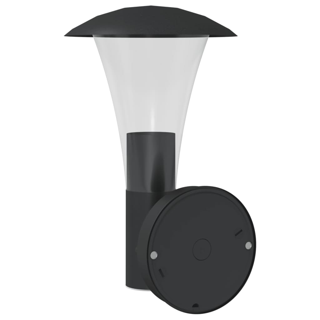 Außenwandleuchte Edelstahl Schwarz