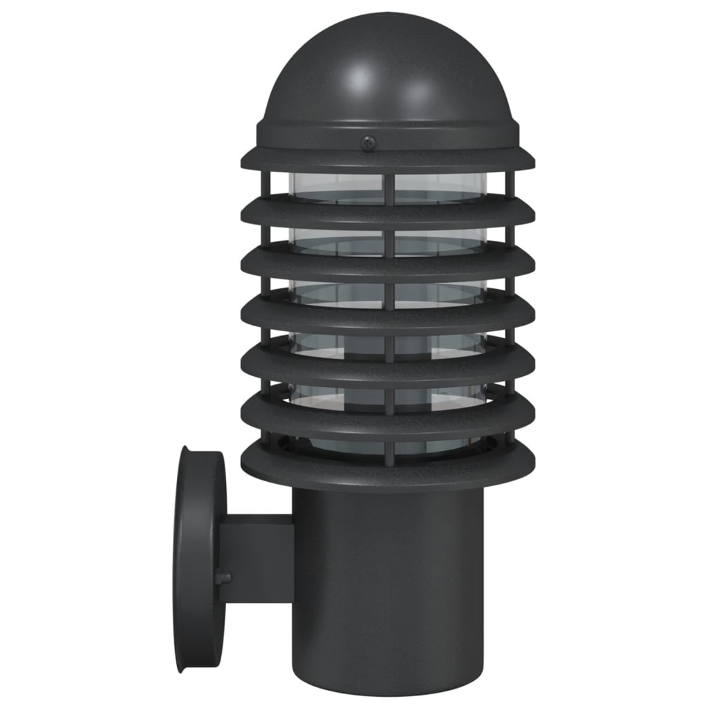 Außenwandleuchten 2 Stk. Edelstahl Schwarz