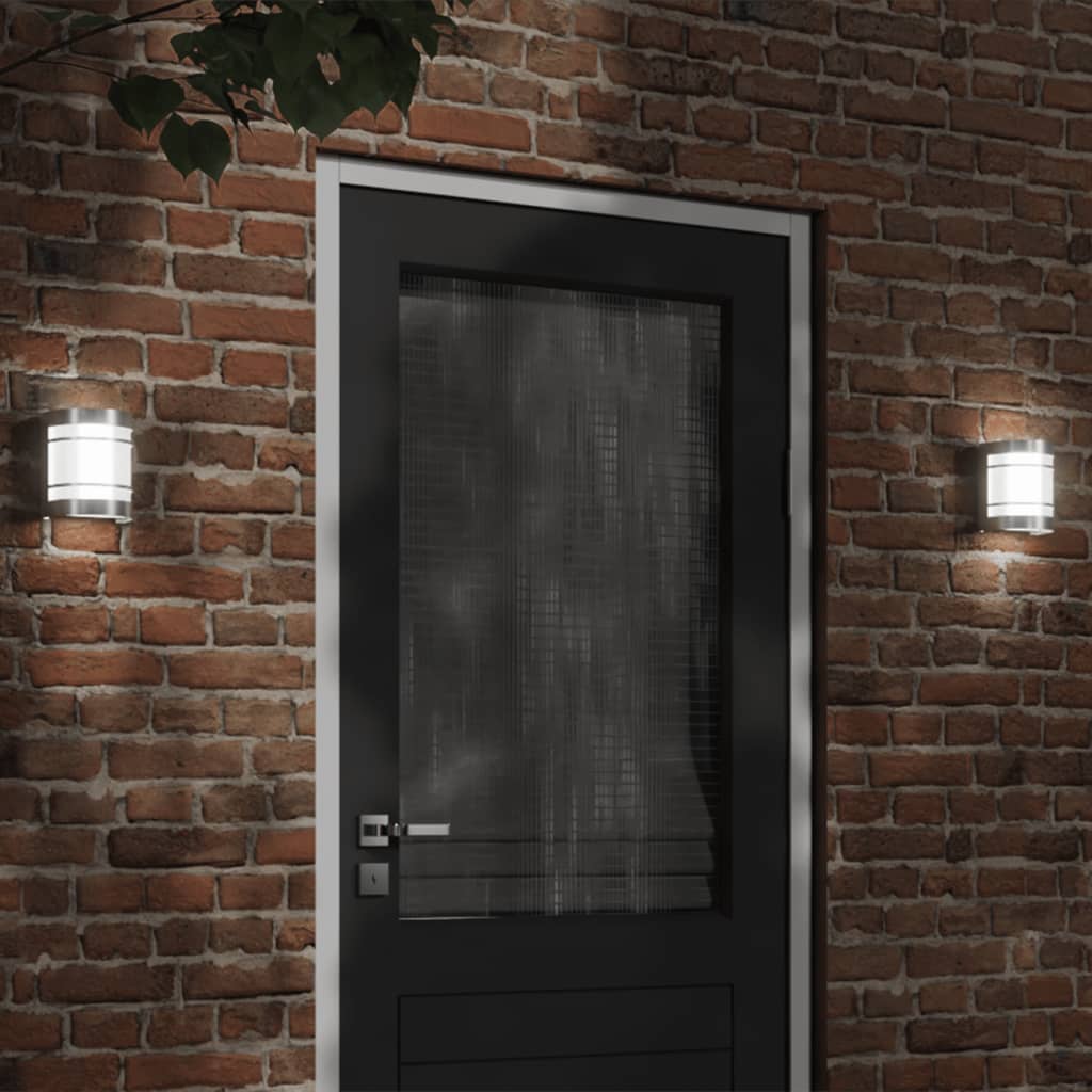 Außenwandlampe Edelstahl Silber