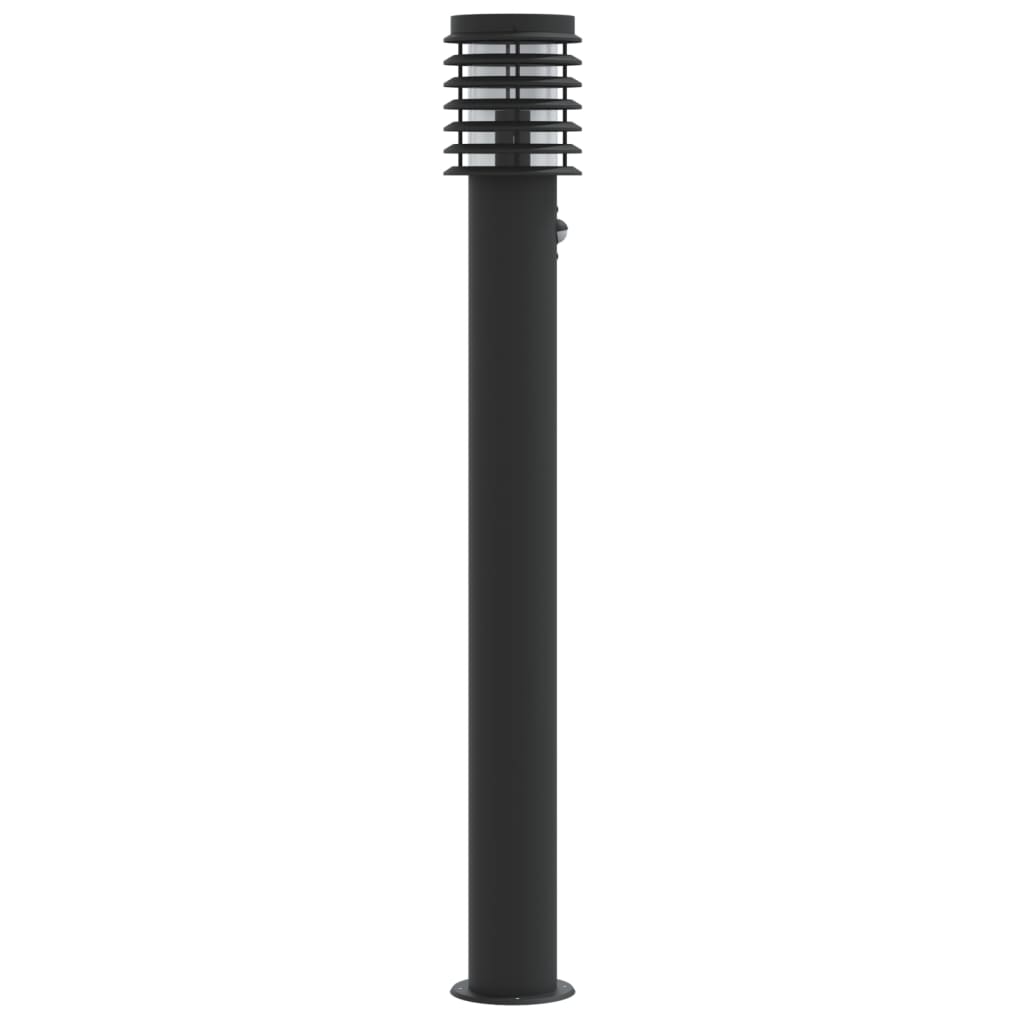 Wegeleuchten Mit Bewegungsmelder 3 Stk. 110Cm Edelstahl Schwarz
